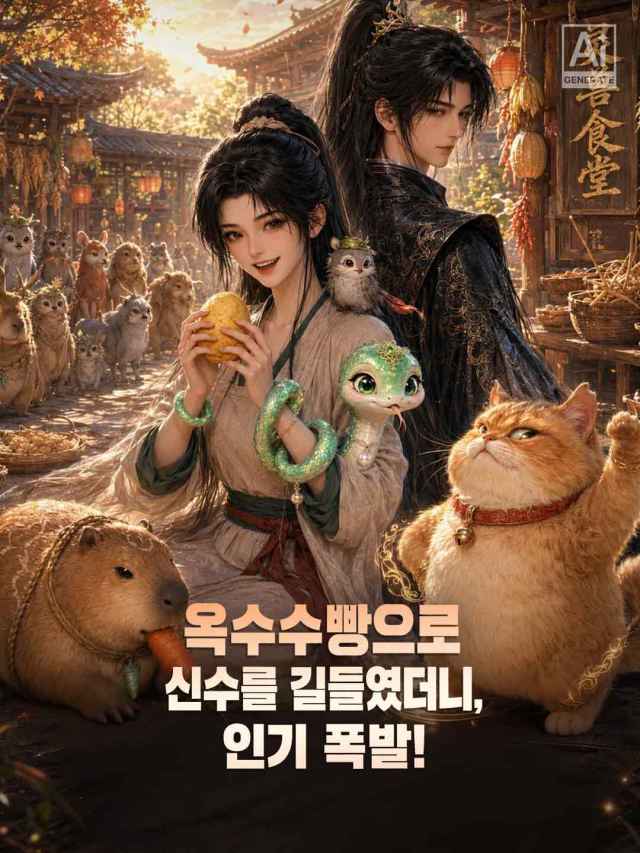 옥수수빵으로 신수를 길들였더니, 인기 폭발!
