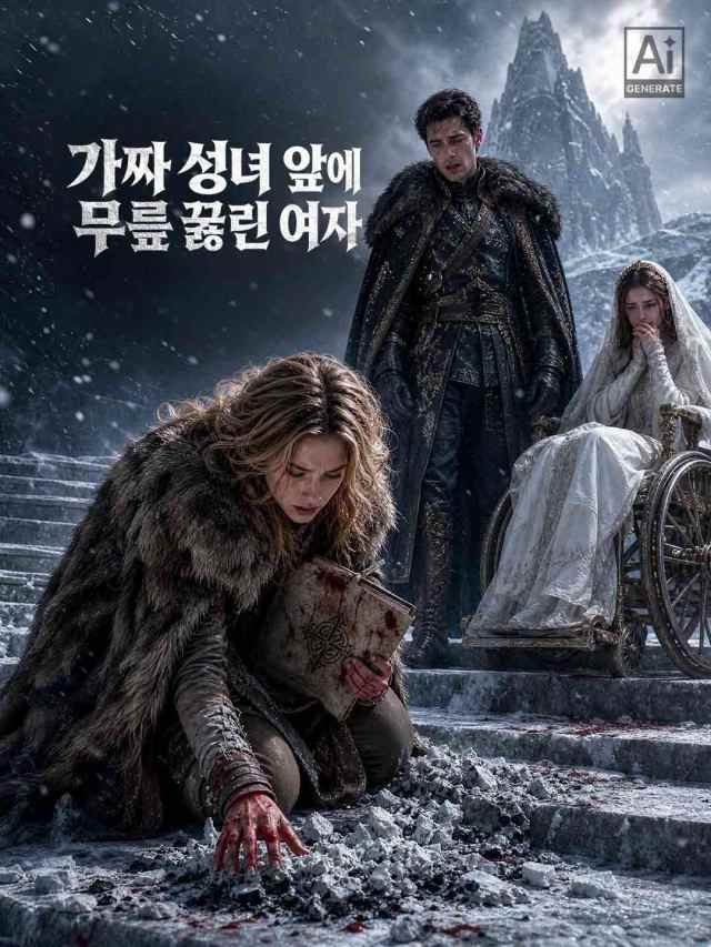 가짜 성녀 앞에 무릎 꿇린 여자