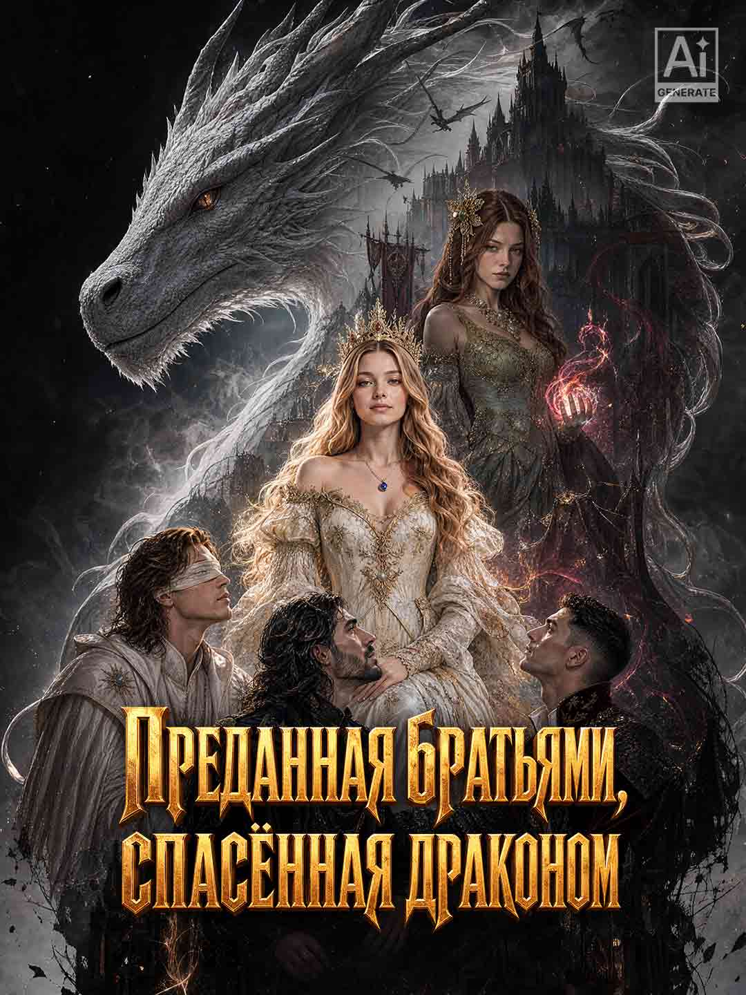 Преданная братьями, спасённая драконом cover