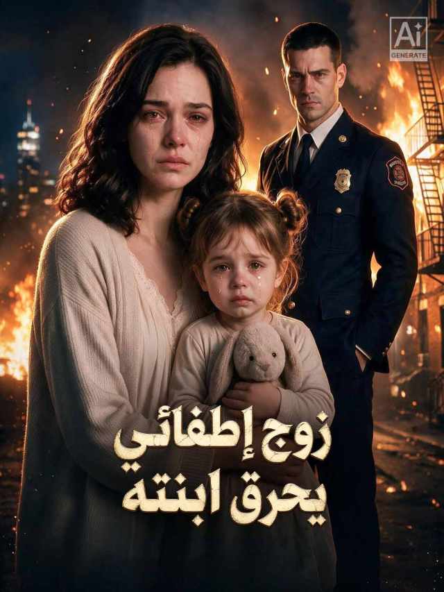 زوج إطفائي يحرق ابنته