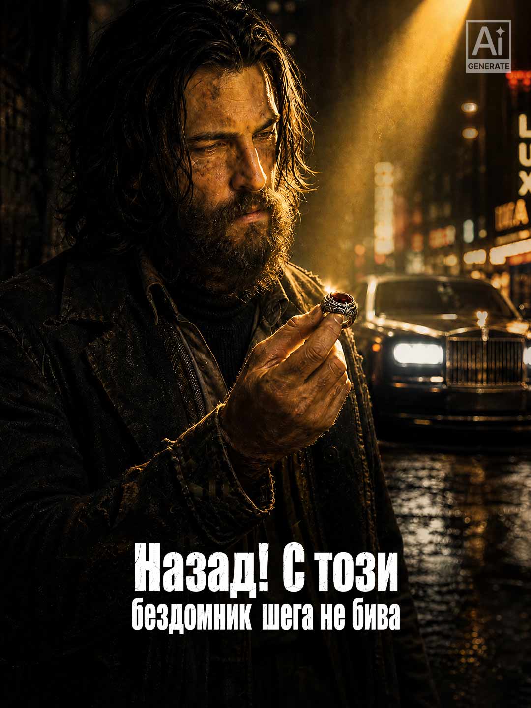 Назад! С този бездомник шега не бива