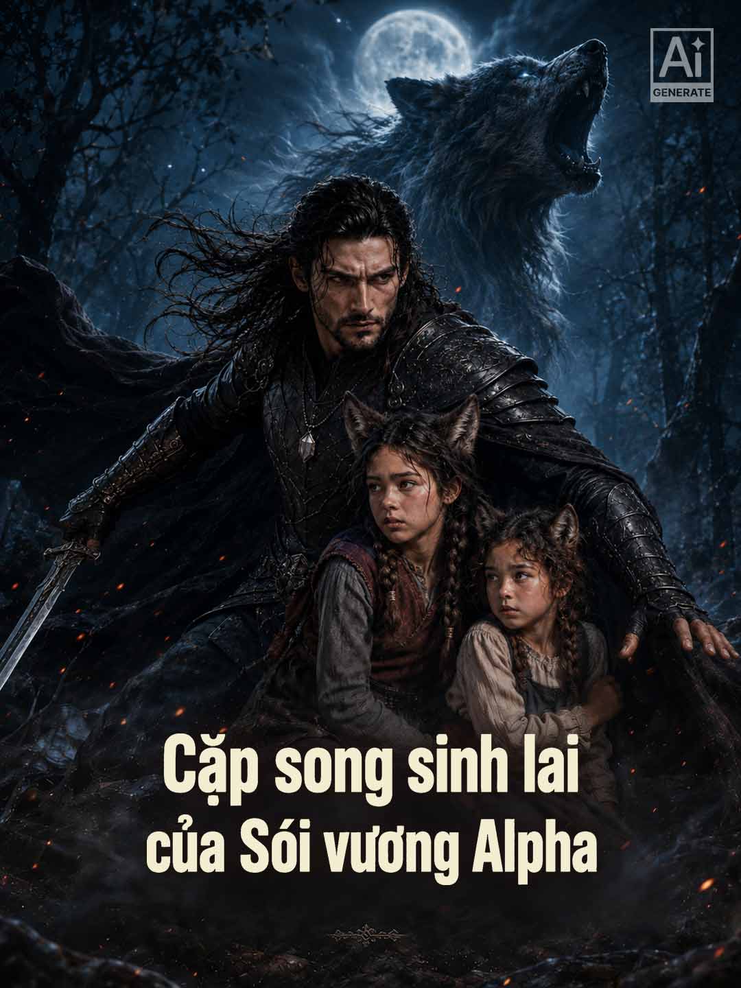 Cặp song sinh lai của Sói vương Alpha