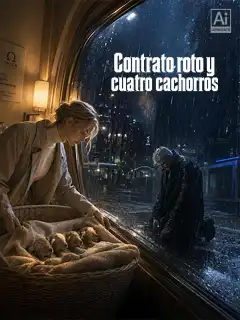 Contrato roto y cuatro cachorros